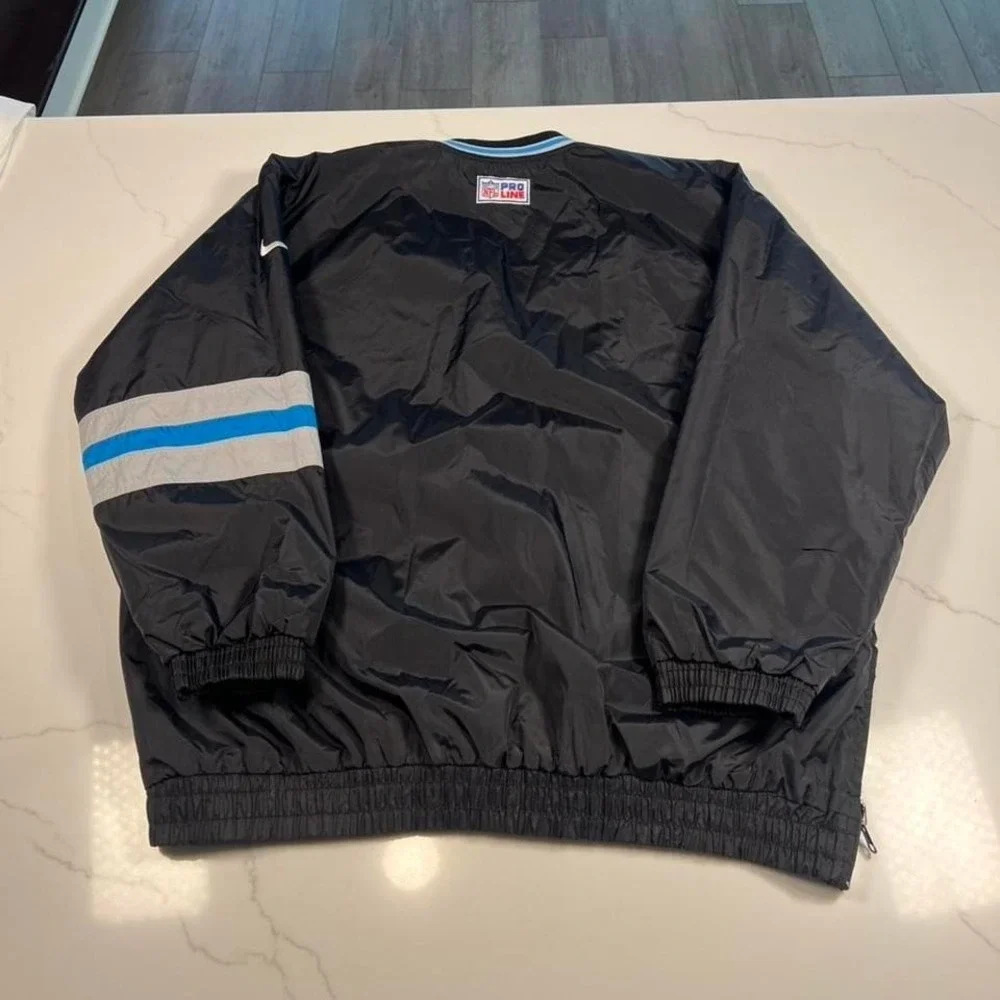 Nike Windbreaker 90s Carolina Panthers NFL Pro Line Reversible Blue Black L